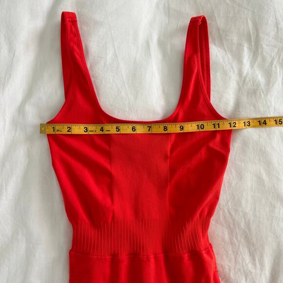 Free People Movement Good Karma Onesie Red Orange Bodysuit, Size XS/Small - Picture 8 of 13